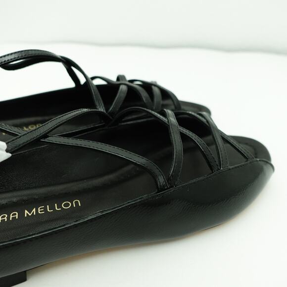 NWT Tamara Mellon Black Patent Leather Slingback Comfort Minimalist Flats 7.5 - Picture 8 of 8